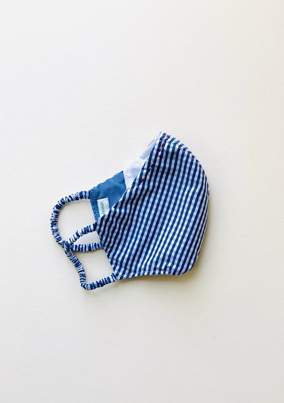 "Be Safe. Be Kind" Printed Heirloom Mask - Blue Checks