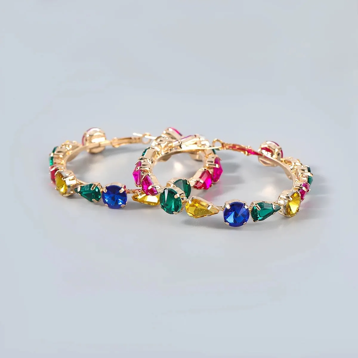 Rainbow Hoop Earrings
