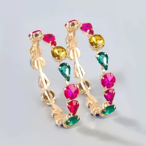 Rainbow Hoop Earrings