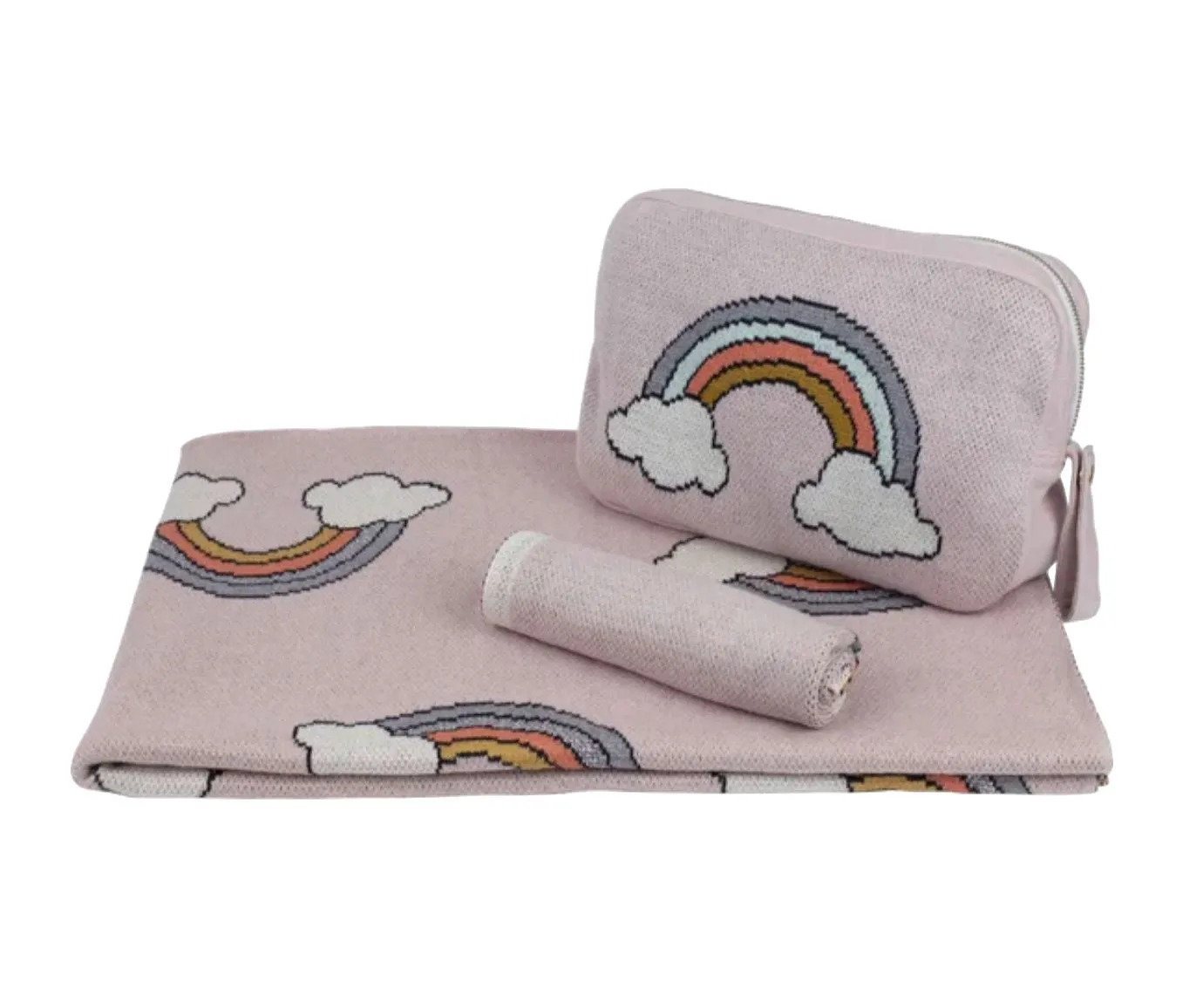Rainbow Pink Blanket Set