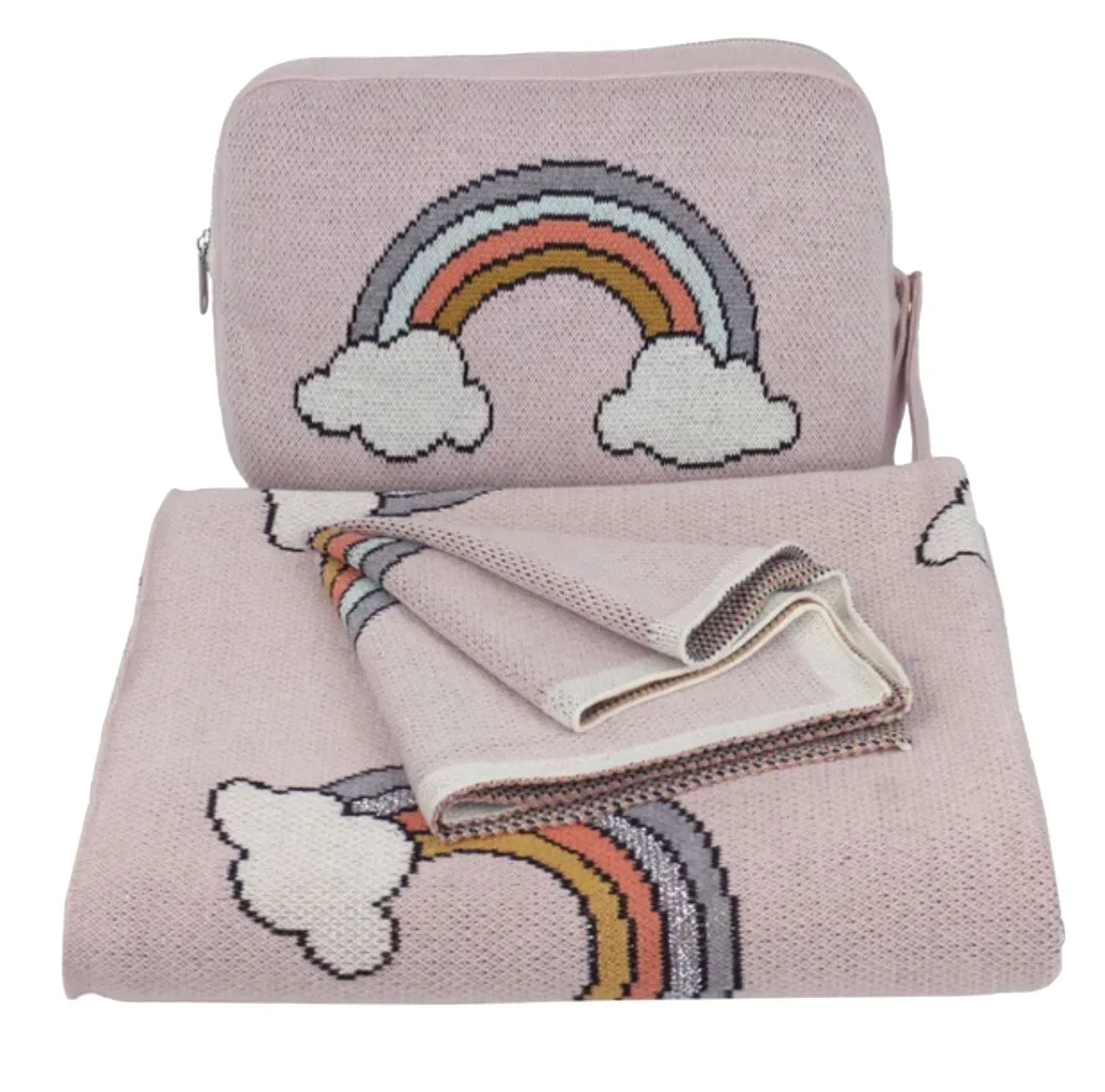 Rainbow Pink Blanket Set