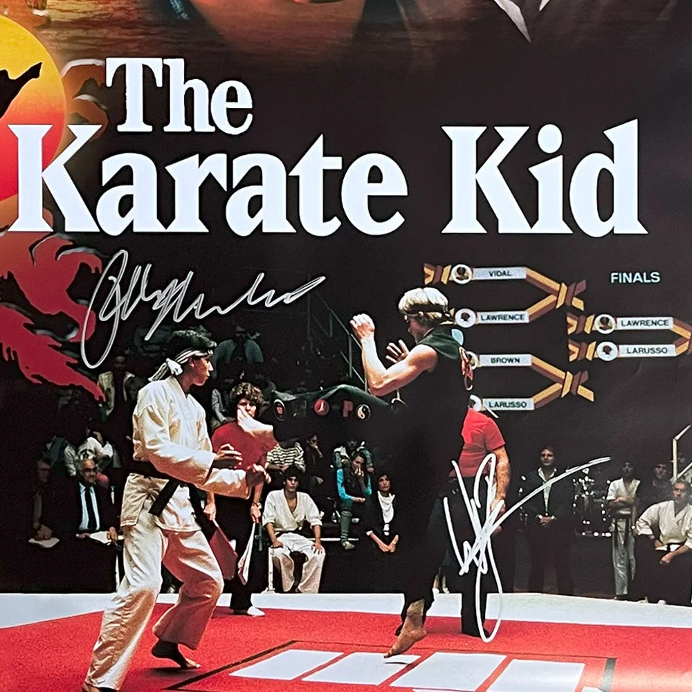 Ralph Macchio/William Zabka Autographed "Karate Kid" 24X36 Poster