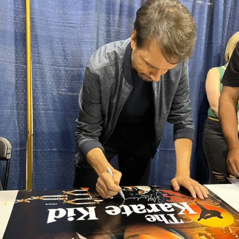 Ralph Macchio/William Zabka Autographed "Karate Kid" 24X36 Poster