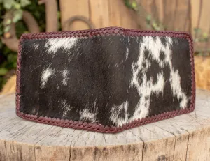 Real COWHIDE NATURAL HAIR cowboy leather western wallet cartera