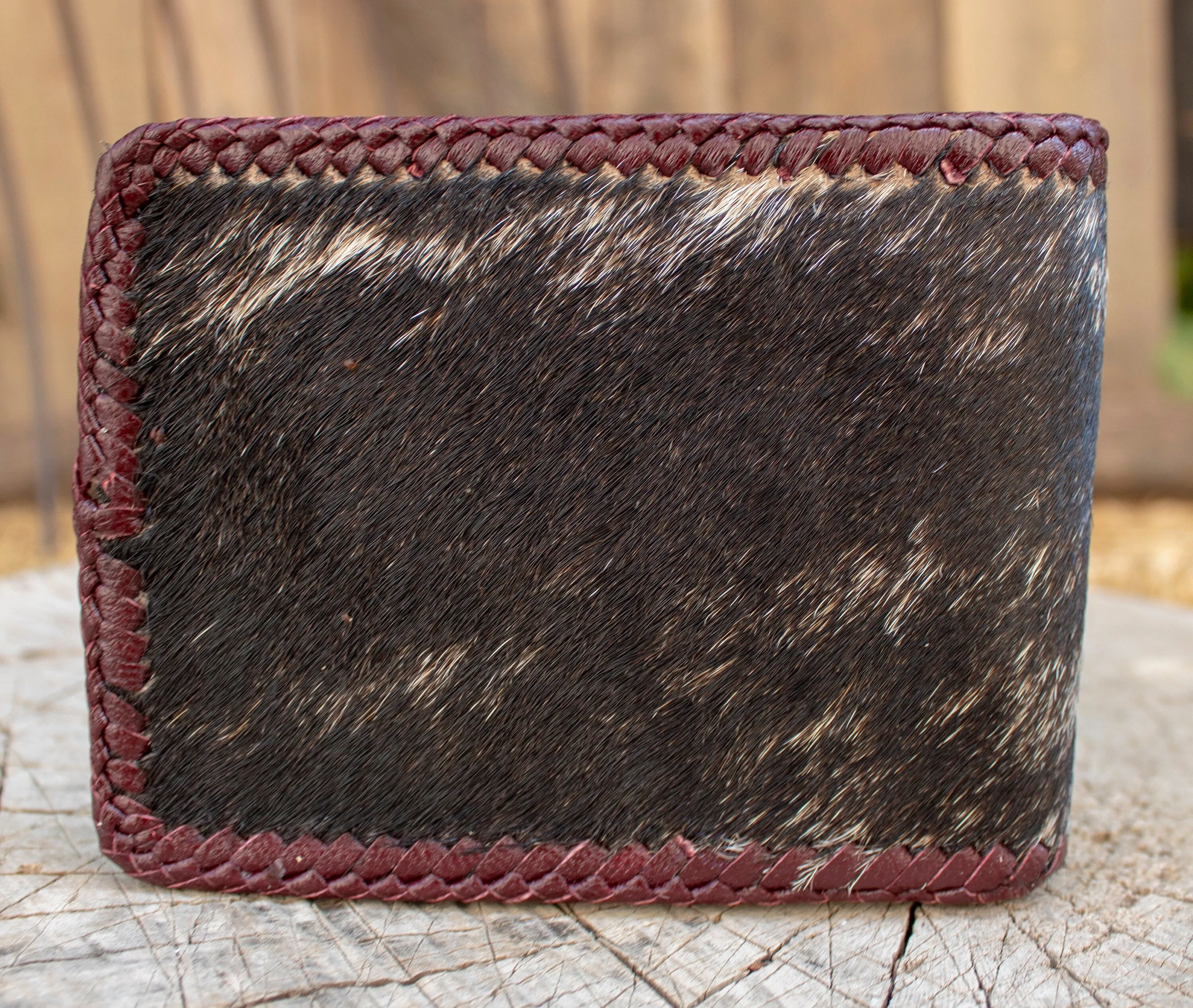 Real COWHIDE NATURAL HAIR cowboy leather western wallet cartera