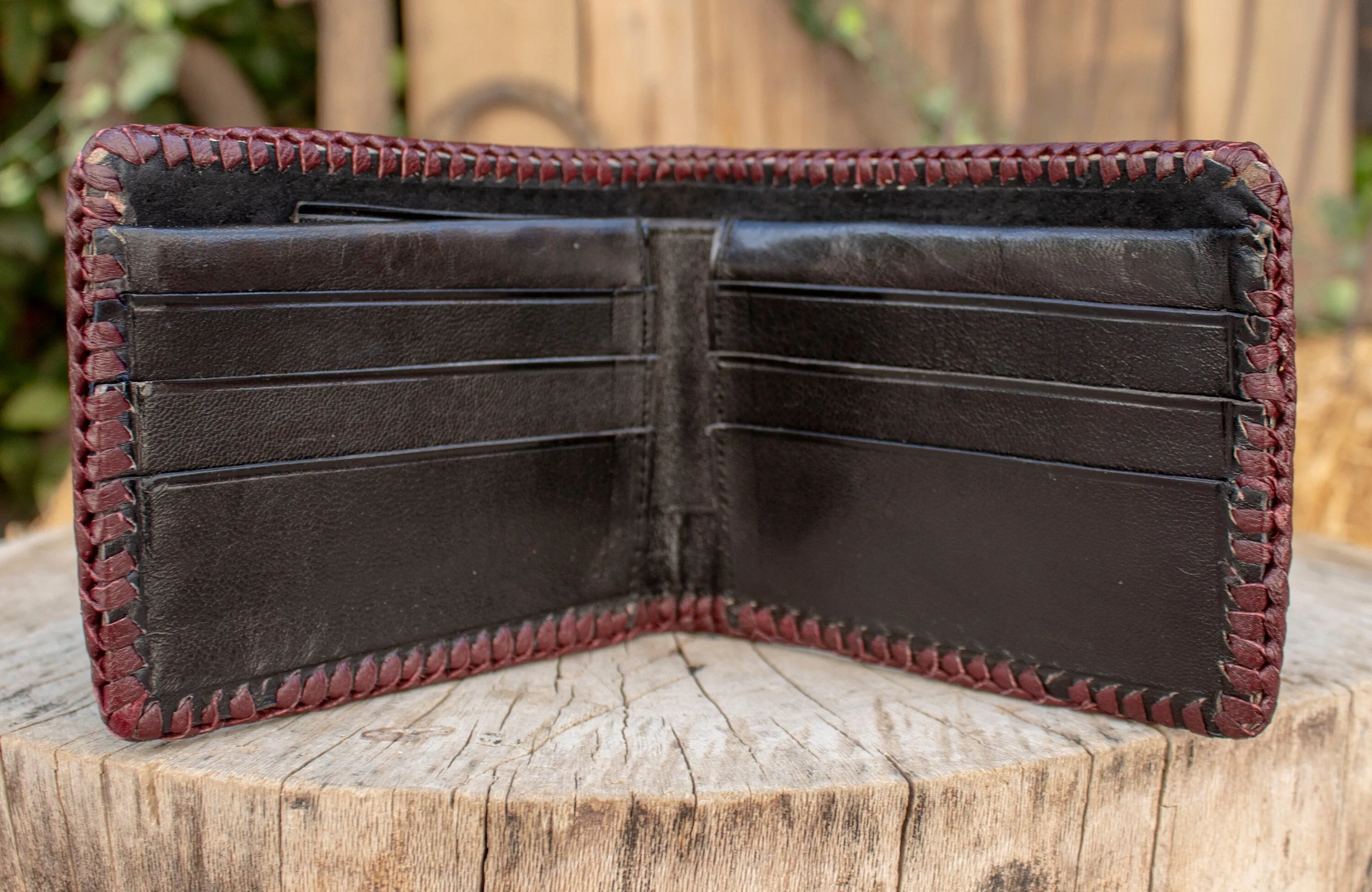 Real COWHIDE NATURAL HAIR cowboy leather western wallet cartera