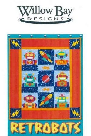 Retrobots Quilt Pattern by Willowbay Designs