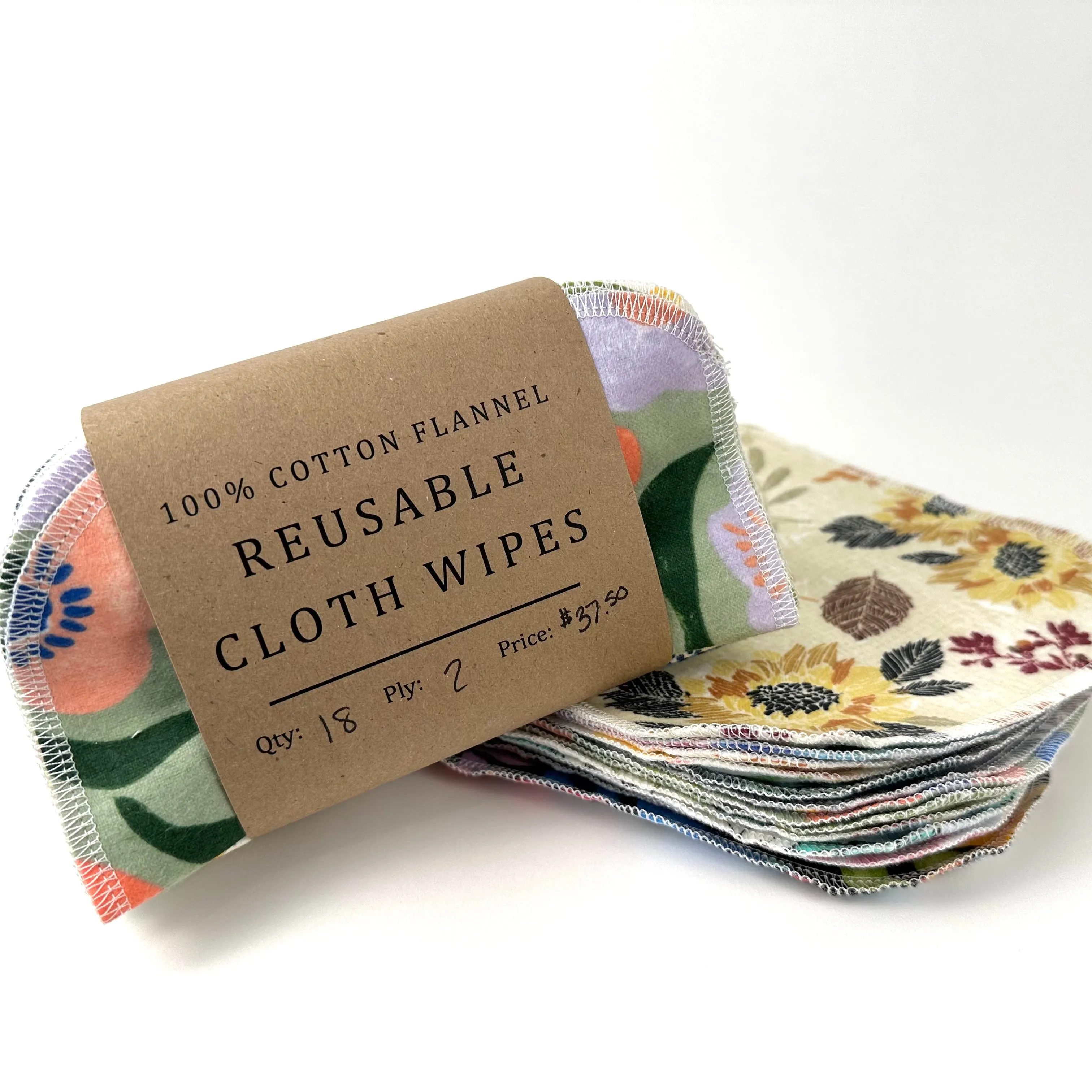 Reusable Cloth Wipes - 2 ply