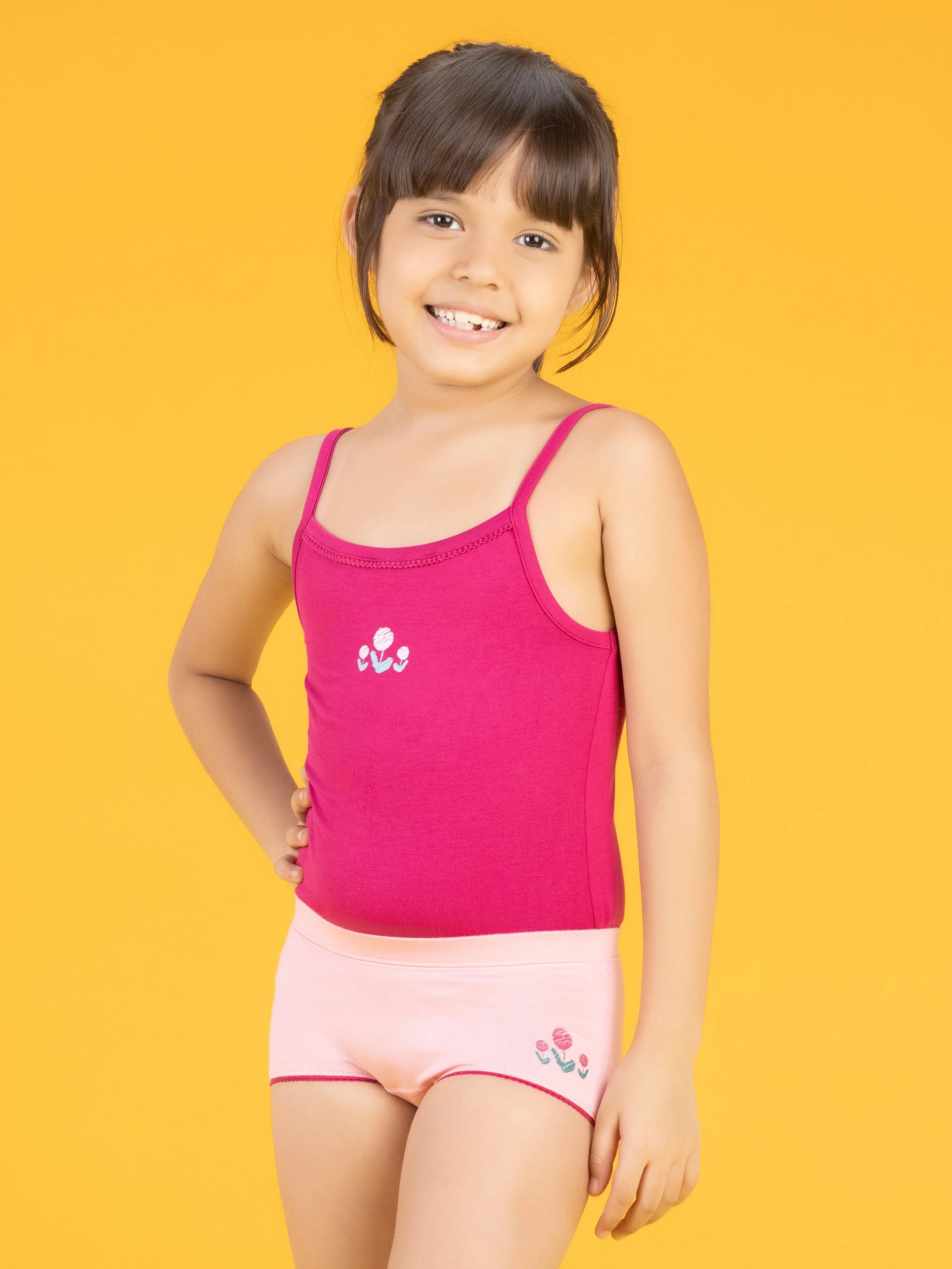 Scribbles Girls Boyshorts Pink Tencel Modal