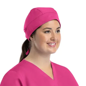 Scrub Cap NC015 Unisex Cap with Button HOT PINK