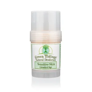 Sensitive Skin Natural Deodorant, Calendula & Sage (1 Ounce) (No Baking Soda)