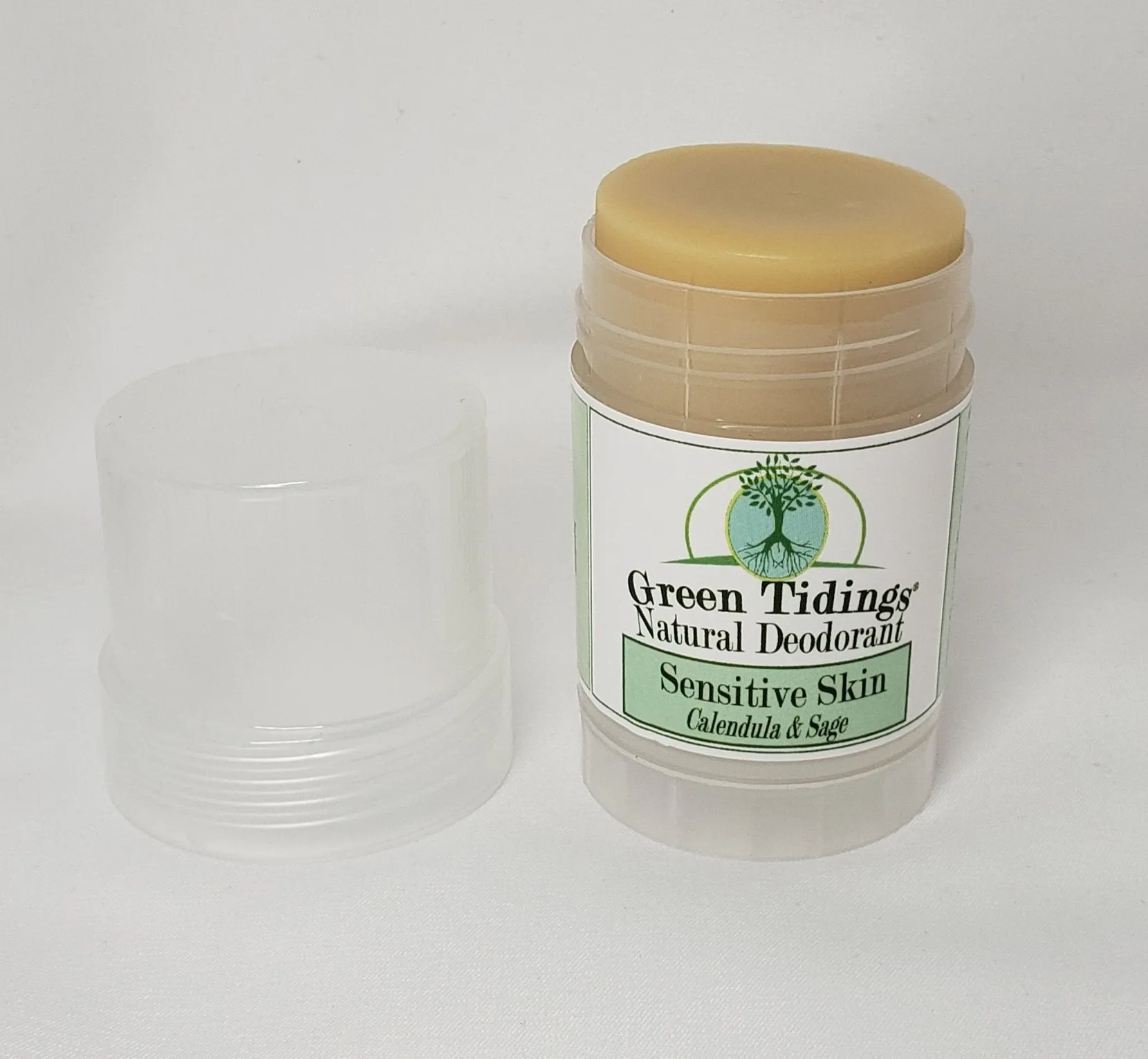 Sensitive Skin Natural Deodorant, Calendula & Sage (1 Ounce) (No Baking Soda)