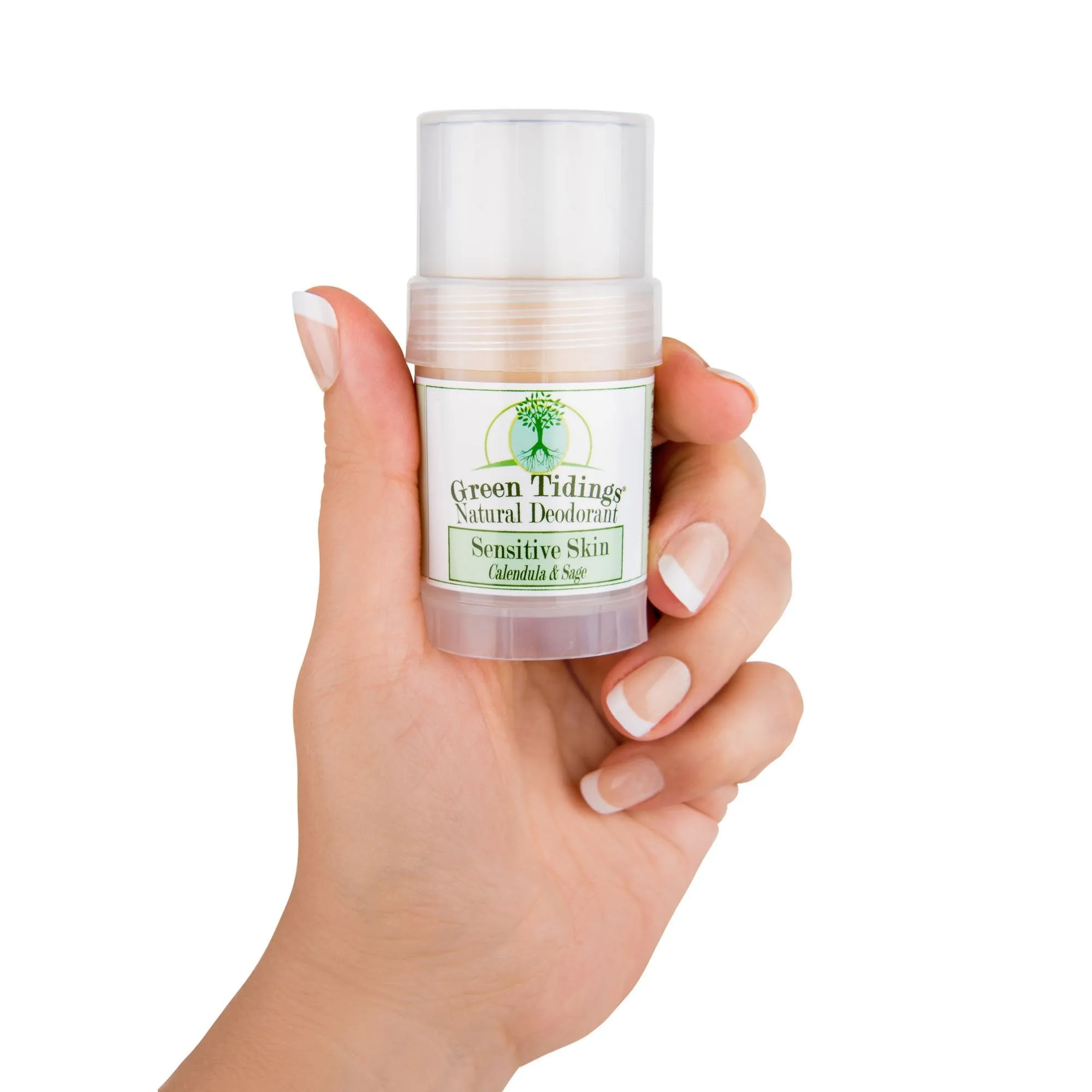 Sensitive Skin Natural Deodorant, Calendula & Sage (1 Ounce) (No Baking Soda)