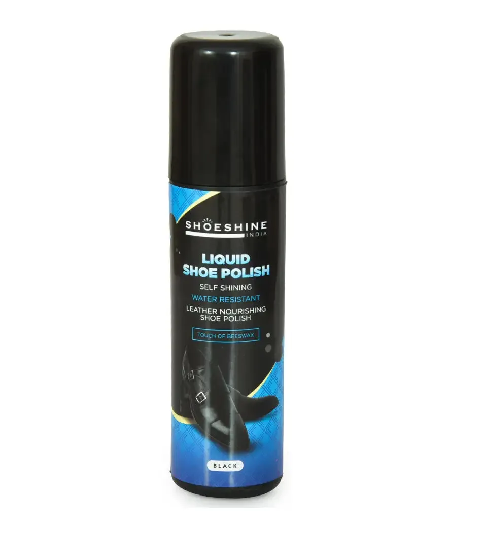 SHOESHINE Liquid shoe polish - Neutral (Pack of 2)- sponge top for leather boots, formal and dress shoes