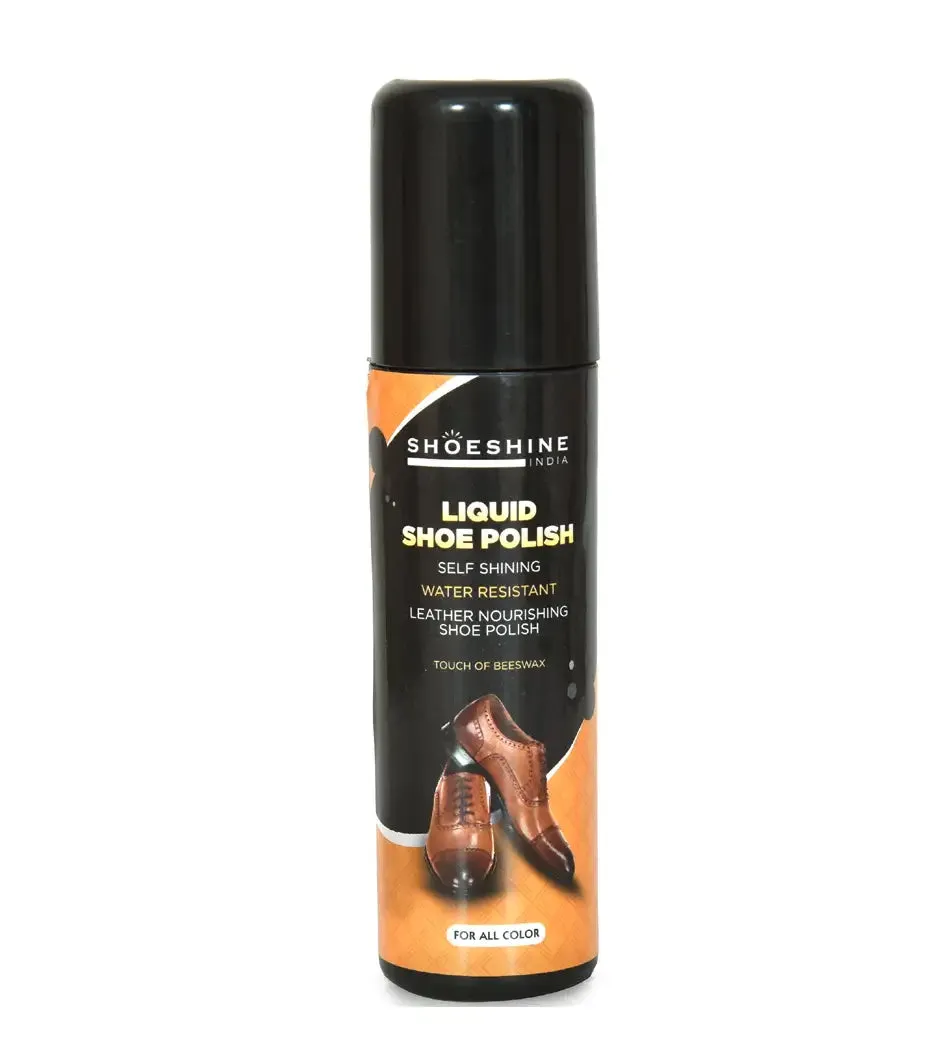 SHOESHINE Liquid shoe polish - Neutral (Pack of 2)- sponge top for leather boots, formal and dress shoes