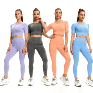 Short Sleeve  Yoga Suit Jumpsuit