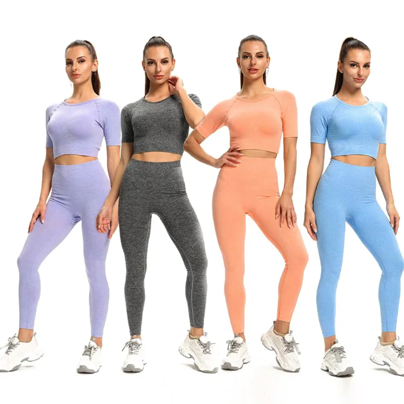 Short Sleeve  Yoga Suit Jumpsuit