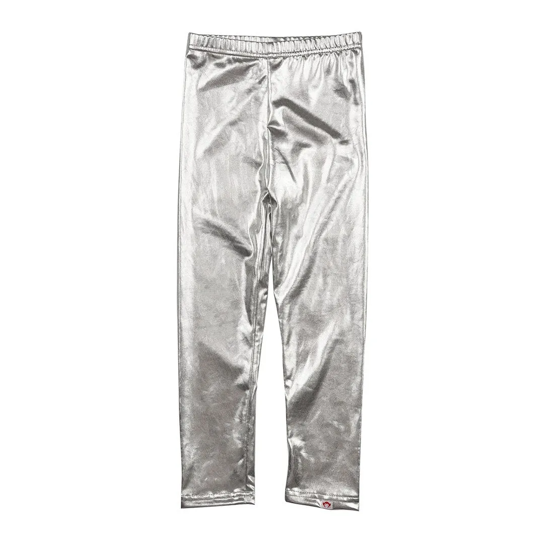Silver Metallic Legging