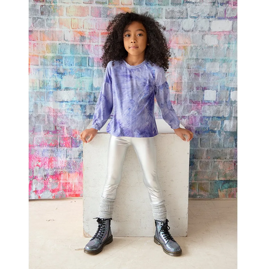 Silver Metallic Legging