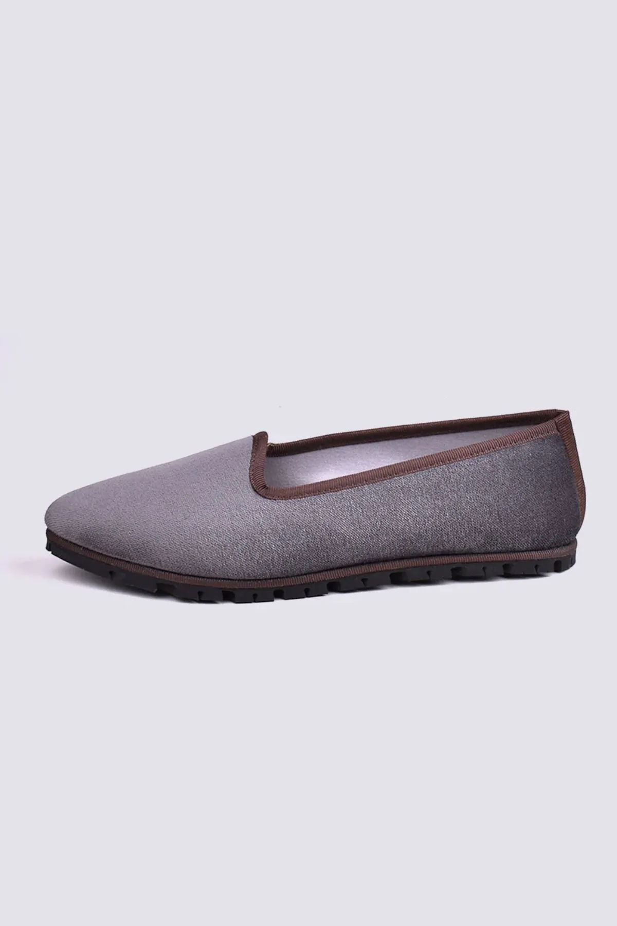 Slippers Bicolor Terciopelo Marengo