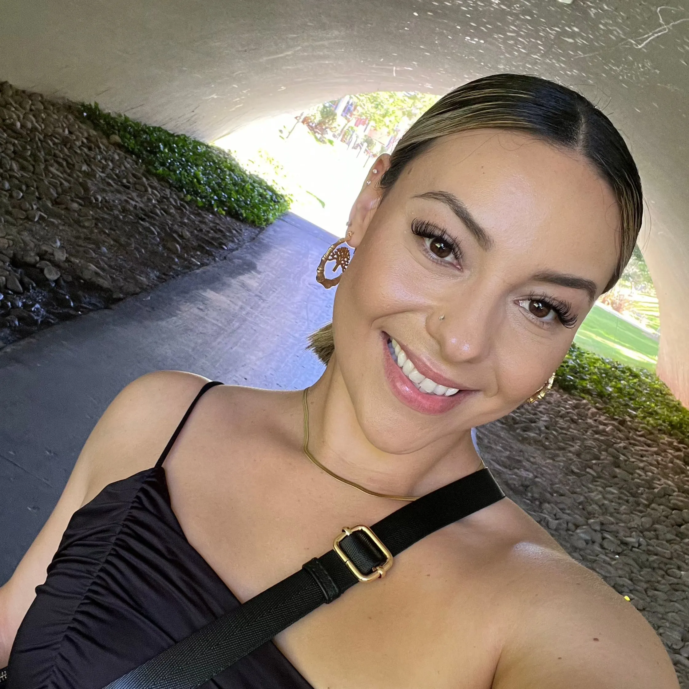 Small Oakland Bamboo Hoops