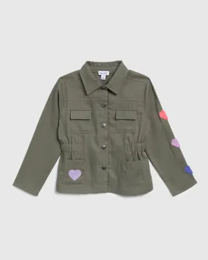 Splendid Toddler Girl Hearts Utility Jacket