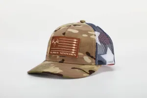 Stars and stripes arrow flag snapback