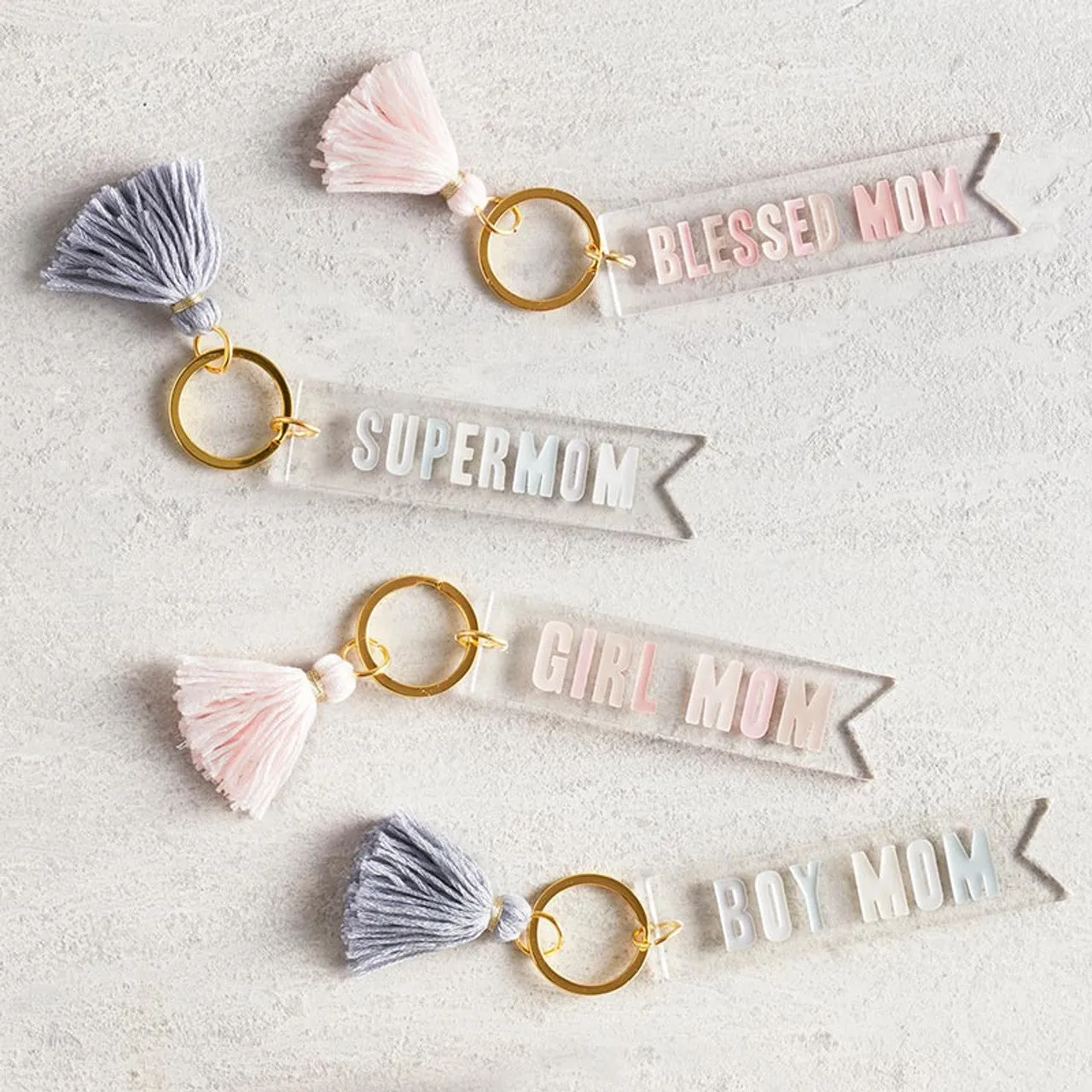 Stephan Baby Acrylic Keychain - Girl Mom