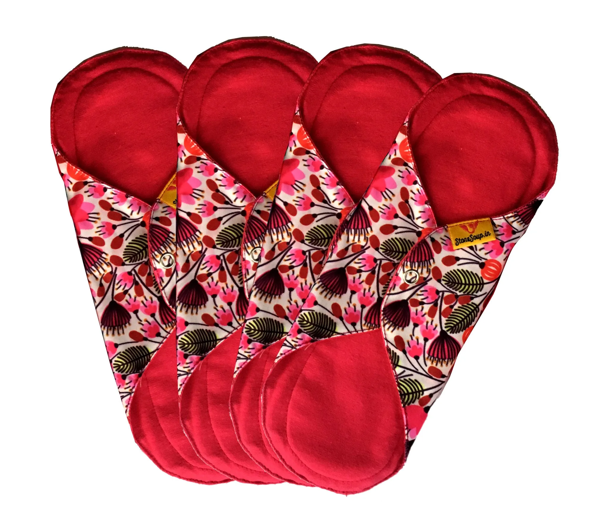 Stonesoup Petals - Mandya Classic Reusable Cloth Pads( set of 4)
