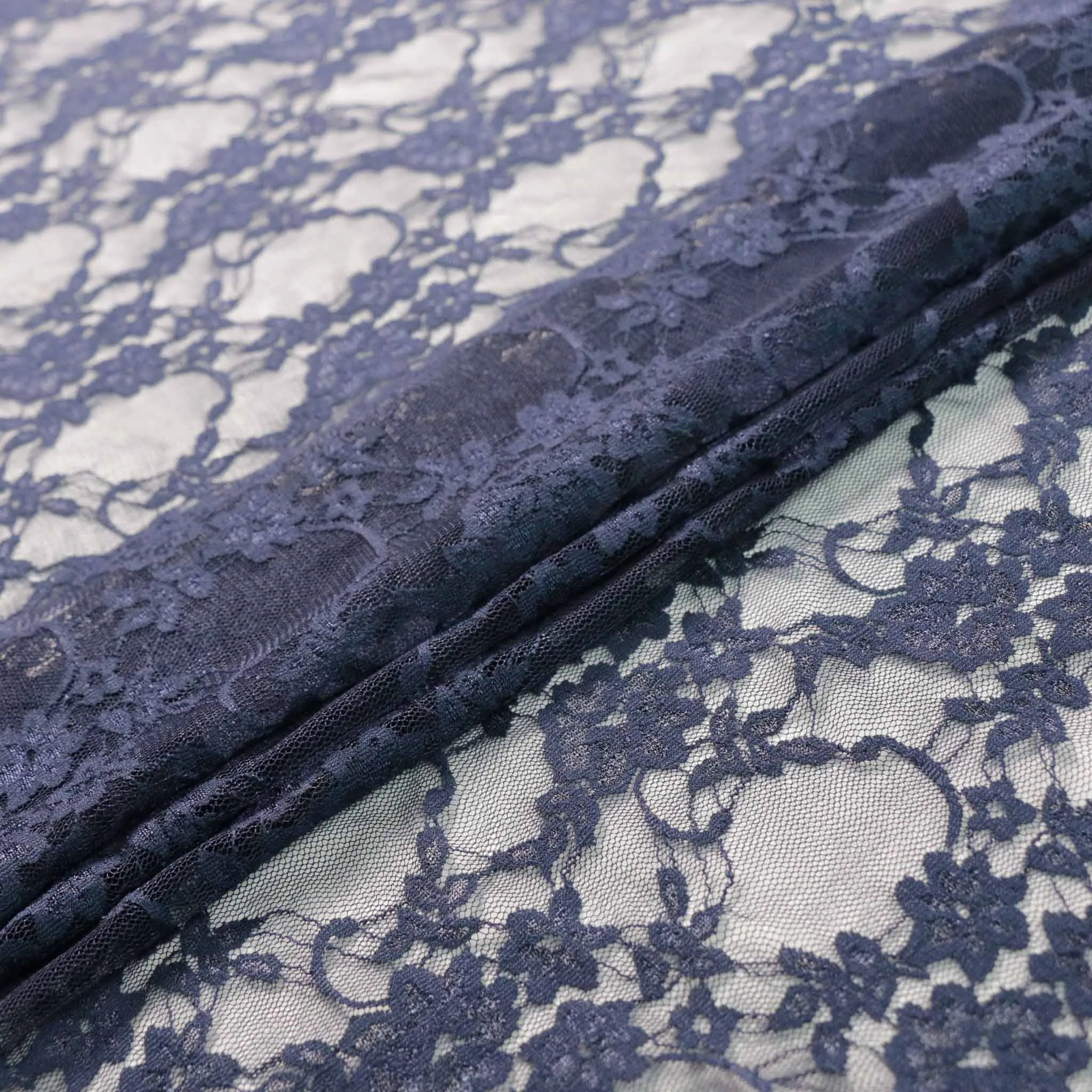 Stretchy Lace Fabric -  Black, beige and pale pink