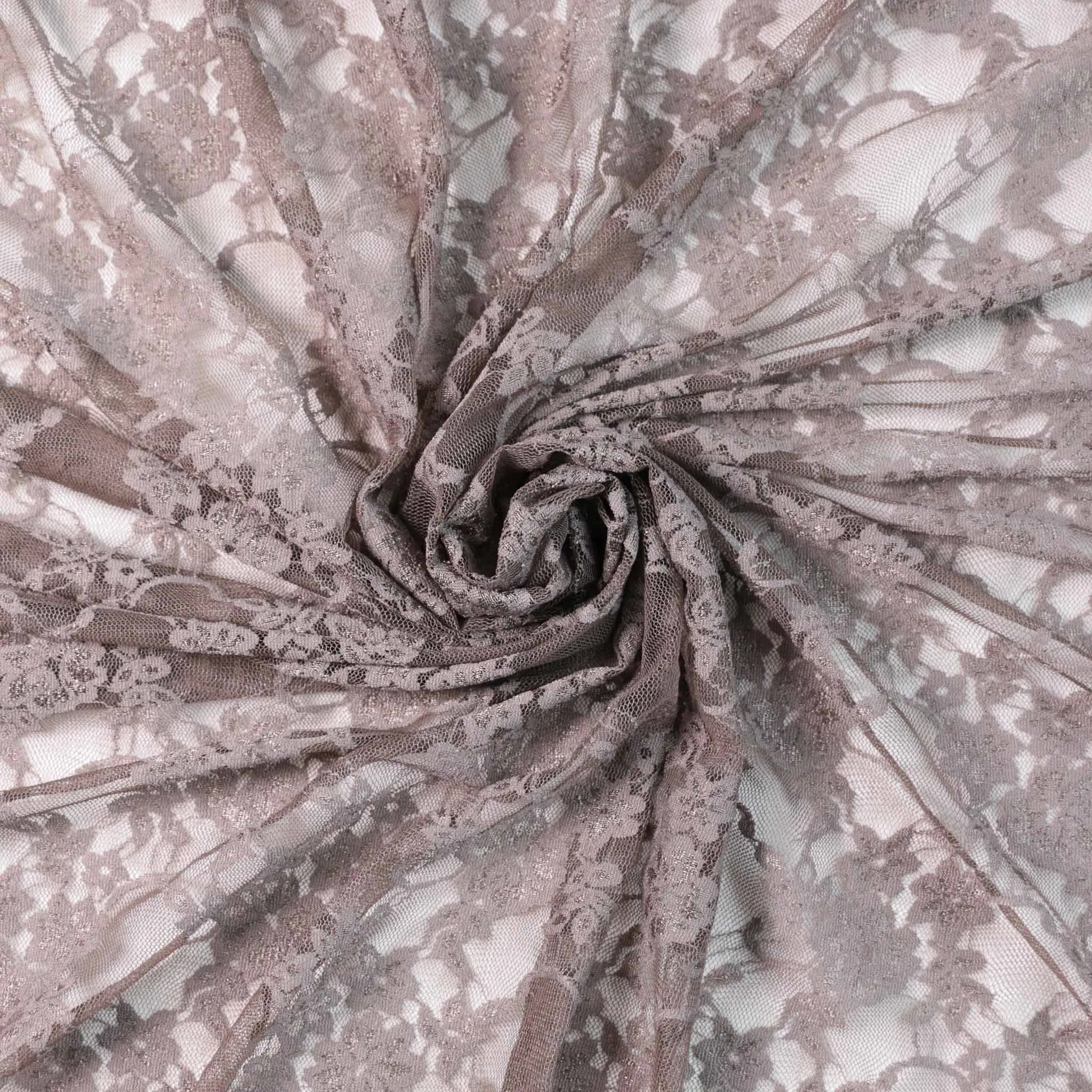 Stretchy Lace Fabric -  Black, beige and pale pink