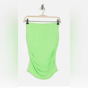 Sundry Womens Ruched Mini Green Pencil Skirt Size 4 NWT