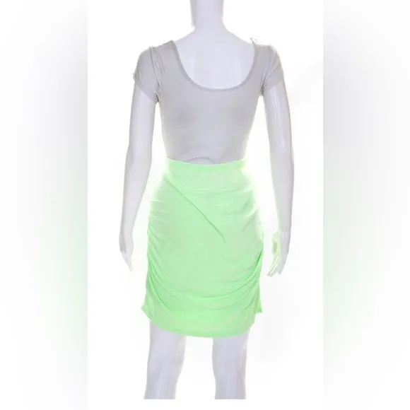 Sundry Womens Ruched Mini Green Pencil Skirt Size 4 NWT