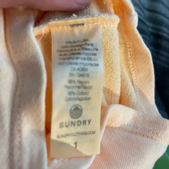 Sundry Womens Ruched Mini Peach Pencil Skirt Size 1 (XS) NWT