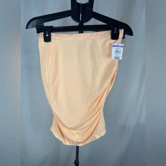 Sundry Womens Ruched Mini Peach Pencil Skirt Size 1 (XS) NWT