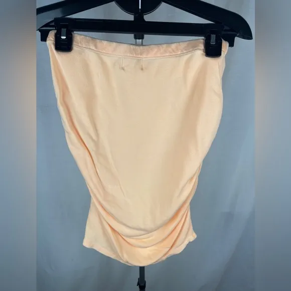 Sundry Womens Ruched Mini Peach Pencil Skirt Size 1 (XS) NWT