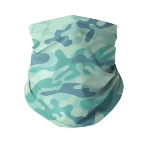 Teal Green Baja Camo Neck Gaiter/Face Mask