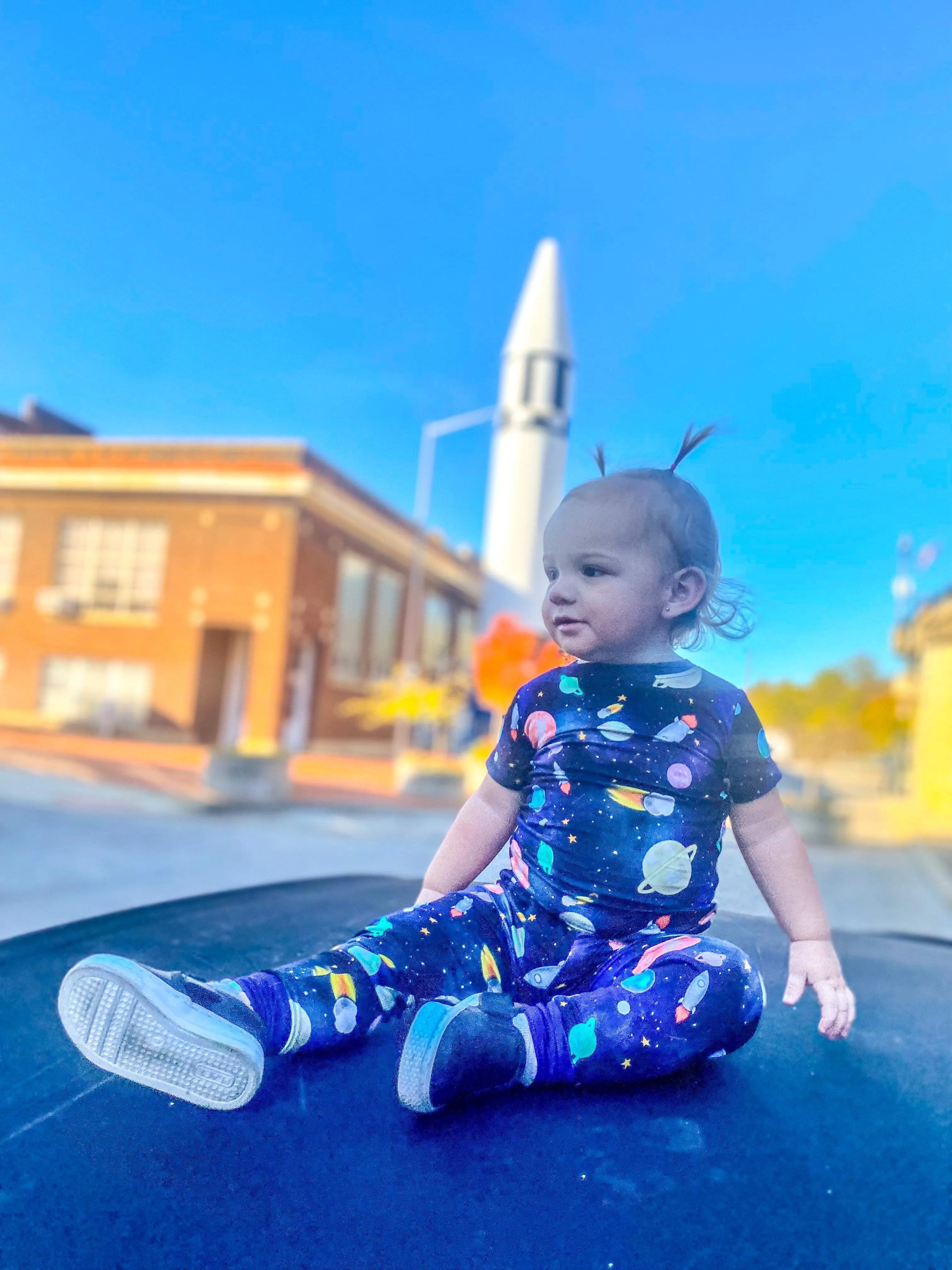Teddy's Space Adventure Short Sleeve Two Piece Pajamas