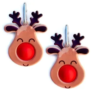 The OMG! Mega Pop Holiday Reindeer Keychain