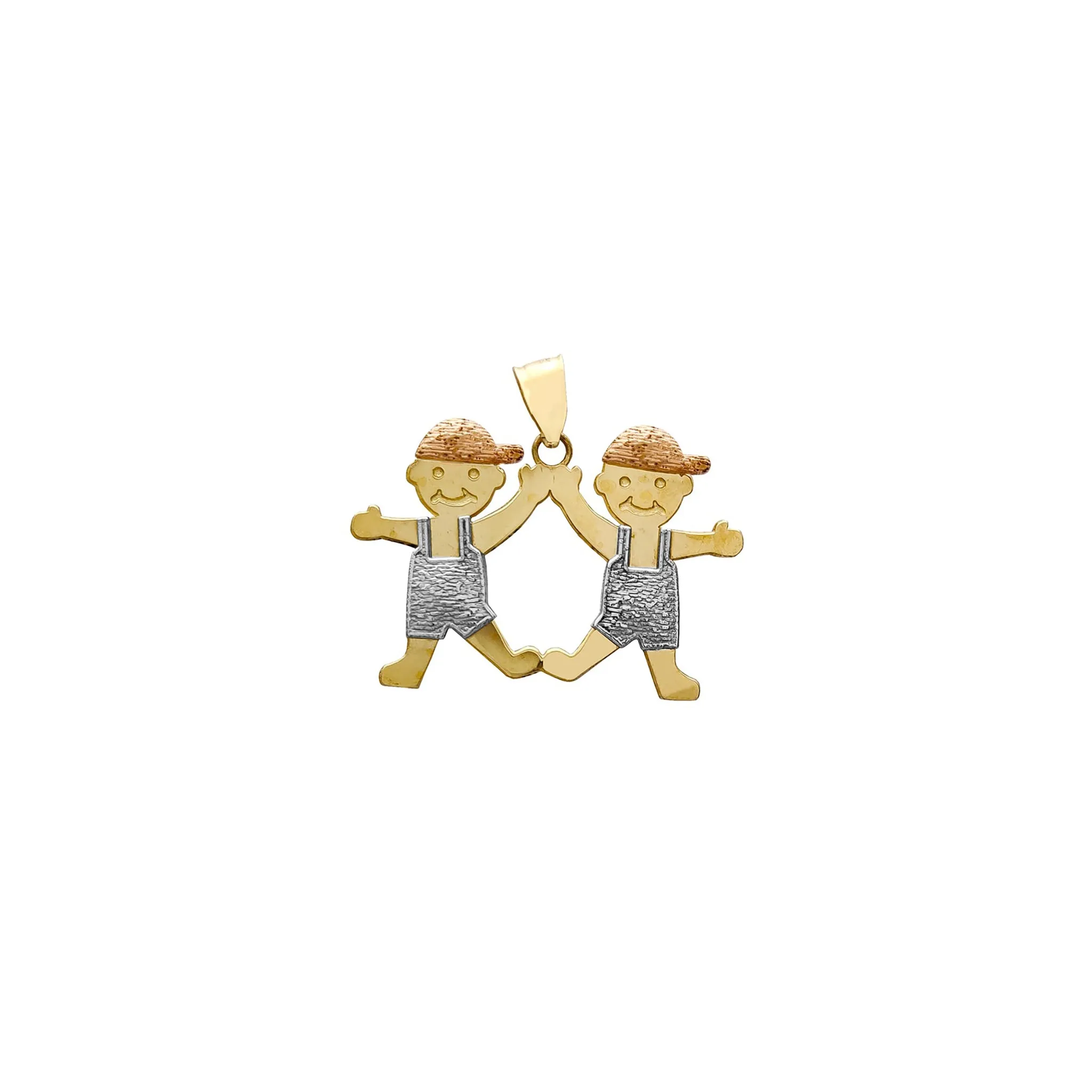 Tricolor Little Boys Pendant (14K)