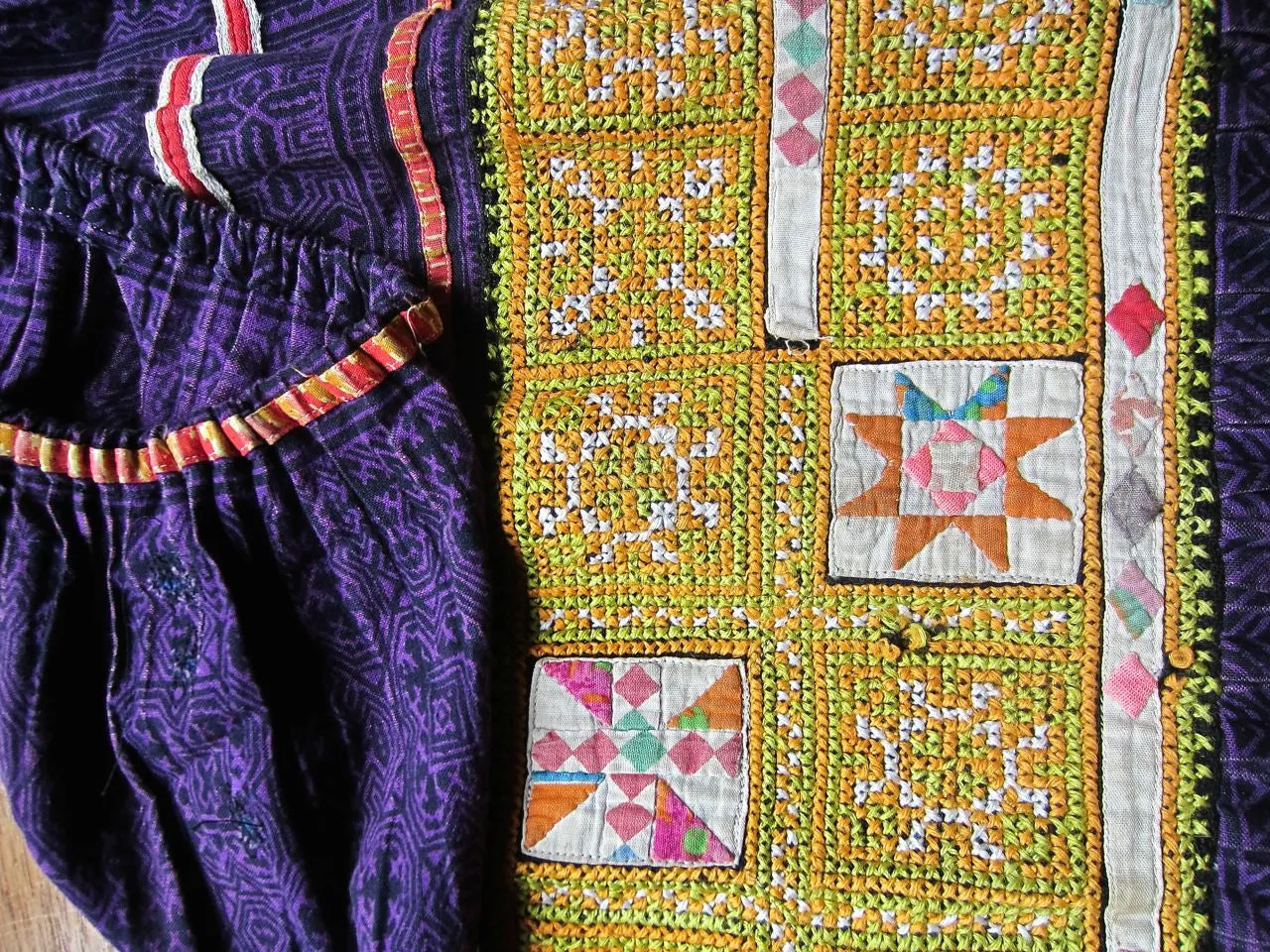Unique Embroidered Hmong Pleated Skirt
