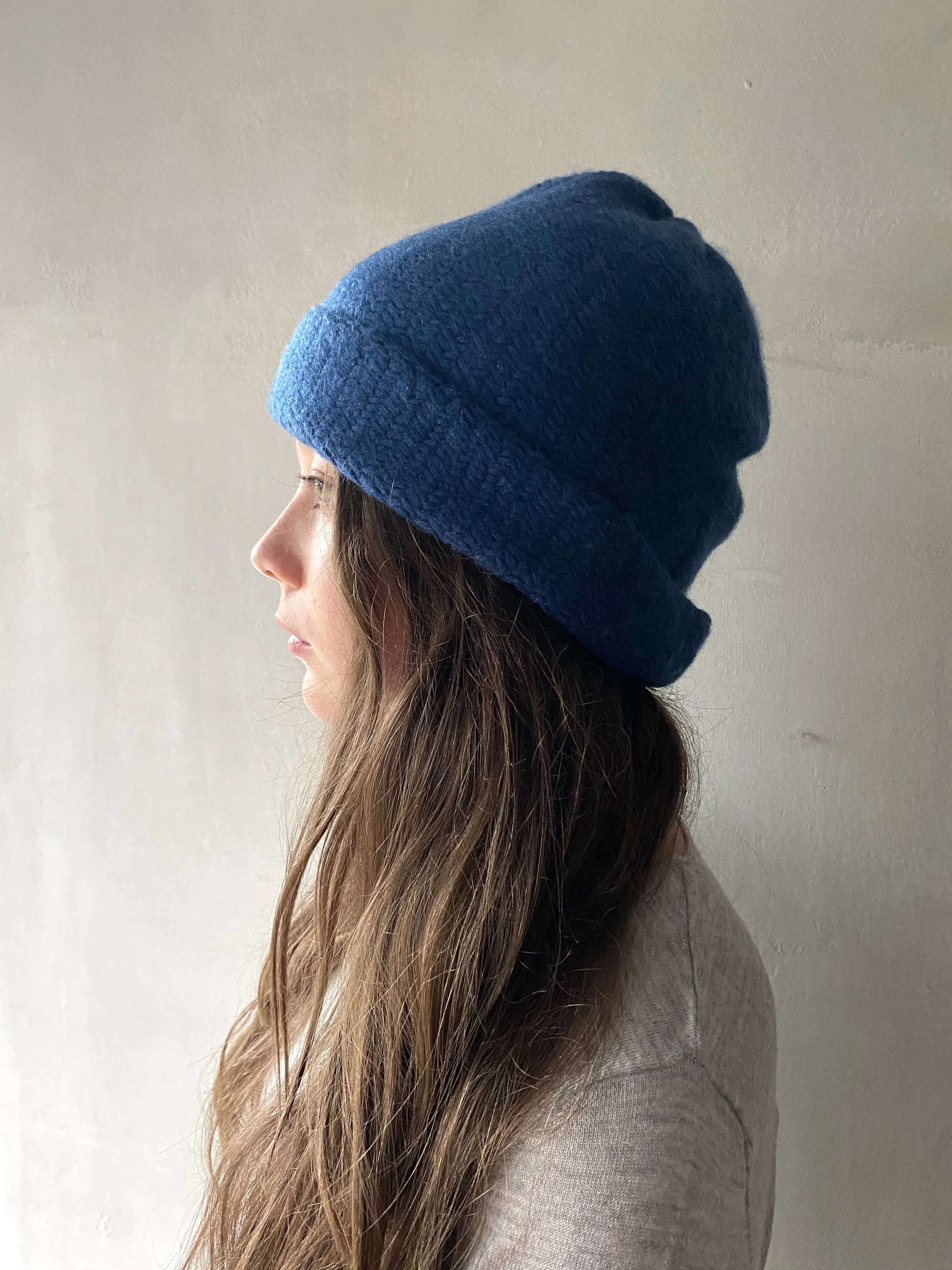 Unisex Hand-Knitted Herringbone Beanie