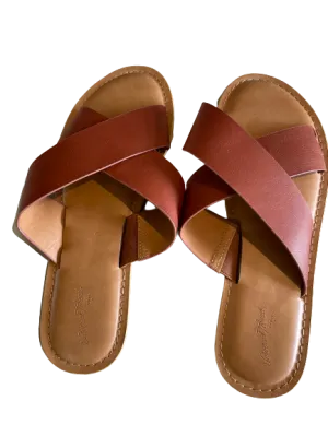 Universal Thread Faux Leather Slip On Sandals