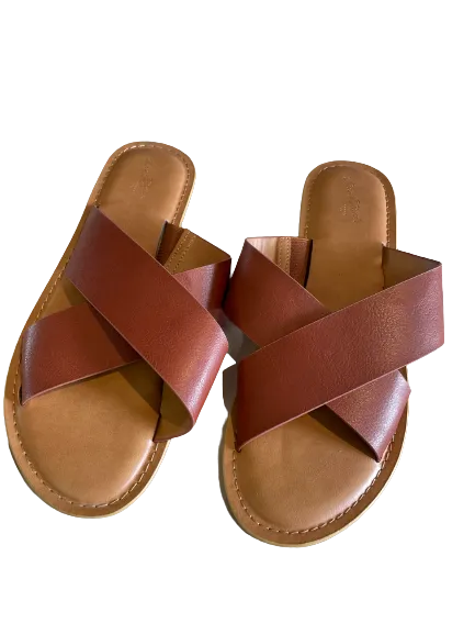 Universal Thread Faux Leather Slip On Sandals