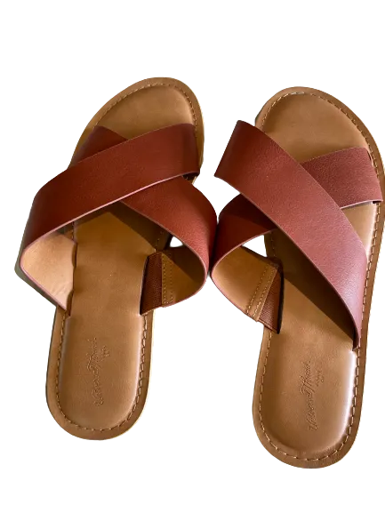 Universal Thread Faux Leather Slip On Sandals