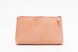 Vesper Makeup Case/Apricot Basketweave