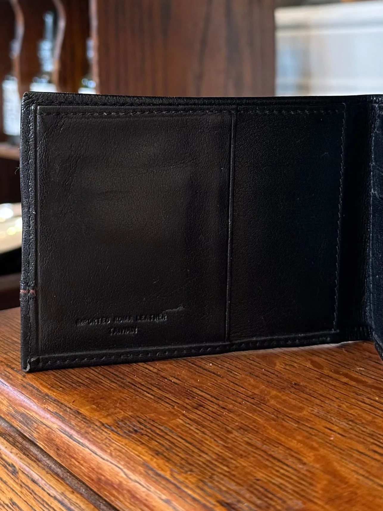 Vintage YSL Yves Saint Laurent Men’s Imported Roma Leather Bifold Wallet Black & Tan