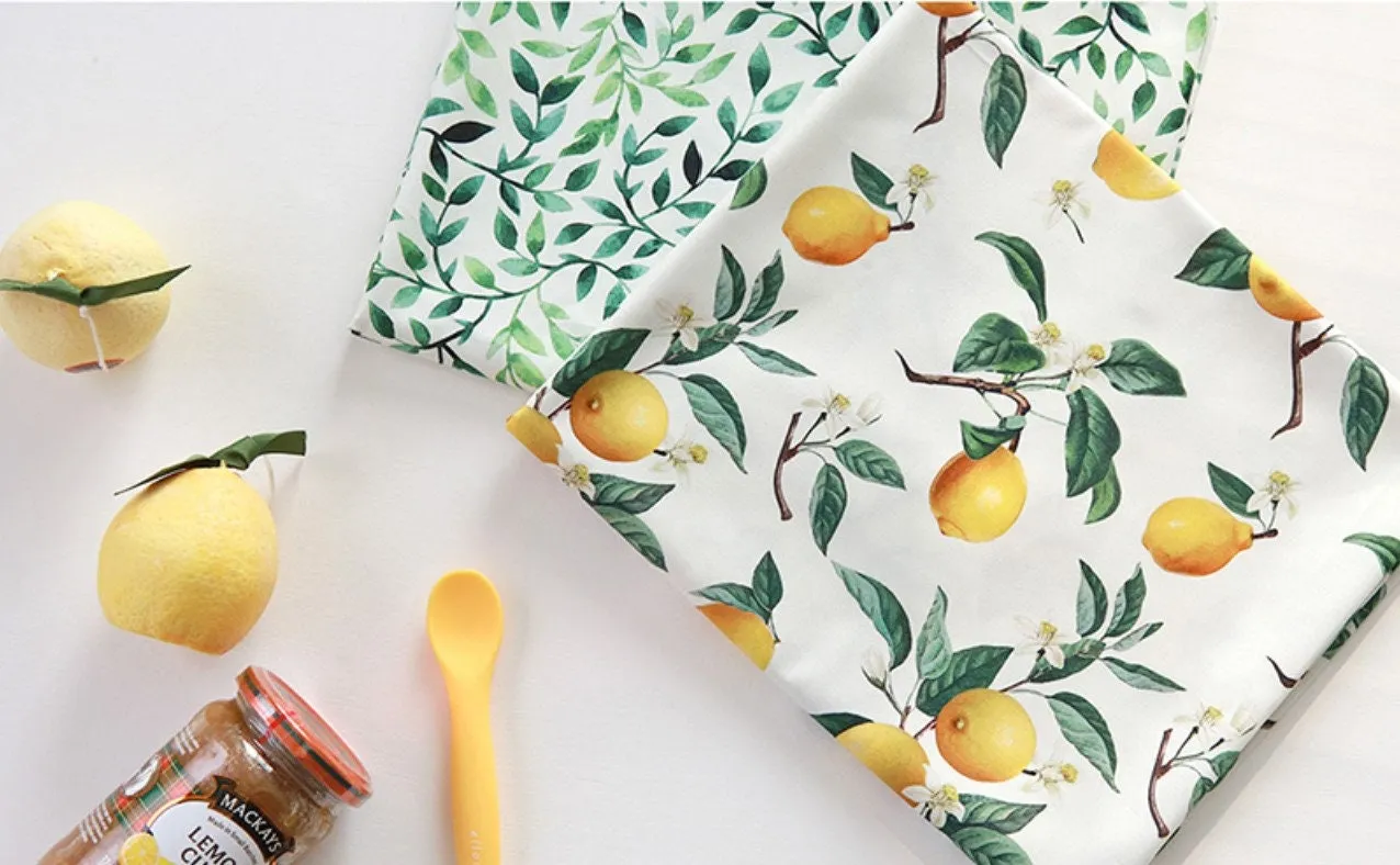 Watercolor Lemon Cotton Fabric, Quality Korean Fabric - Fabric By the Yard / 54615
