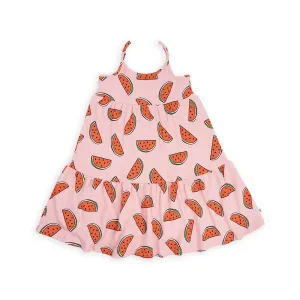 Watermelon Flared Halter Dress - 1 Left Size 12-14 years