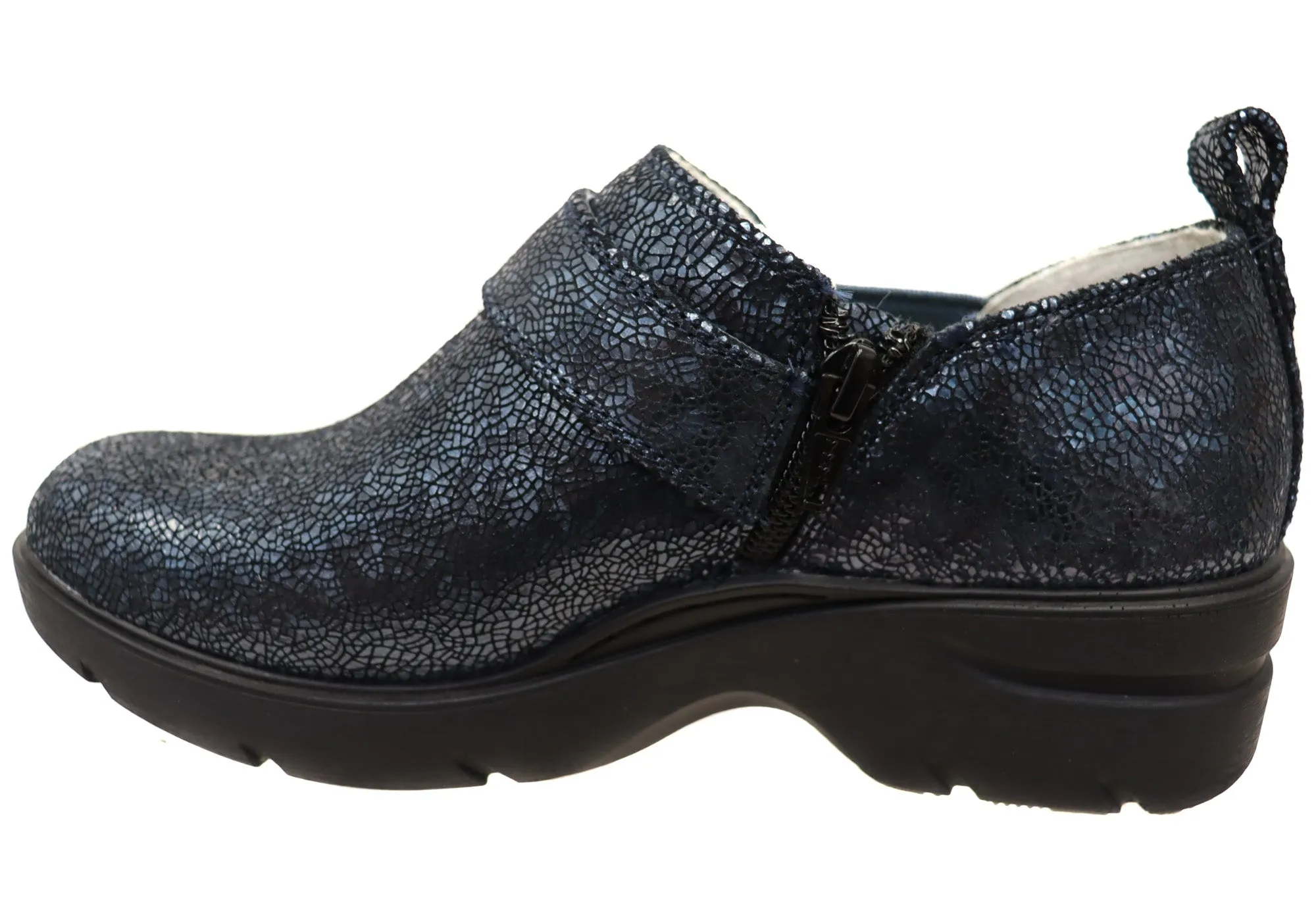 Womens Align Arya Leather Wide Fit Comfortable Arch Support Shoes
